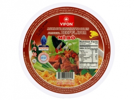 Vifon* (BOWL) BEEF NOODLE 3*12*2.9z