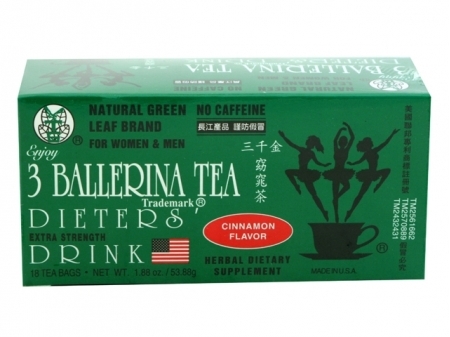 3 Ballerina* DIETERS TEA < Cinnamon > 36 BOXES * 18 BAGS