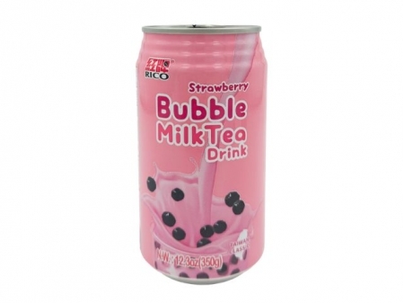 RICO* BUBBLE (Milk) TEA < Strawberry > 24*12.3 fl oz
