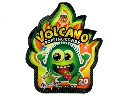 Family* < GREEN APPLE > VOLCANO POPPING CANDY 4*12*1.06z
