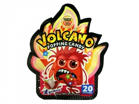 Family* < LYCHEE > VOLCANO POPPING CANDY 4*12*1.06z