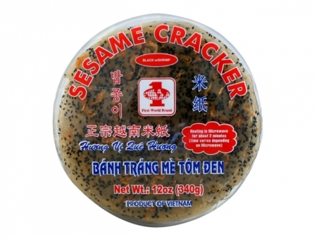 FW* BLACK SESAME CRACKER w/SHRIMP 24*12z boxes